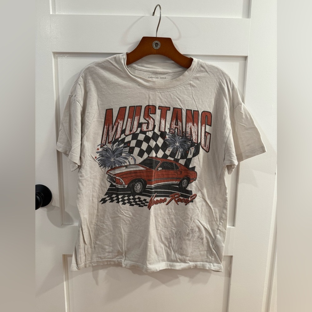 American Eagle Mustang Oversized Graphic T-Shirt